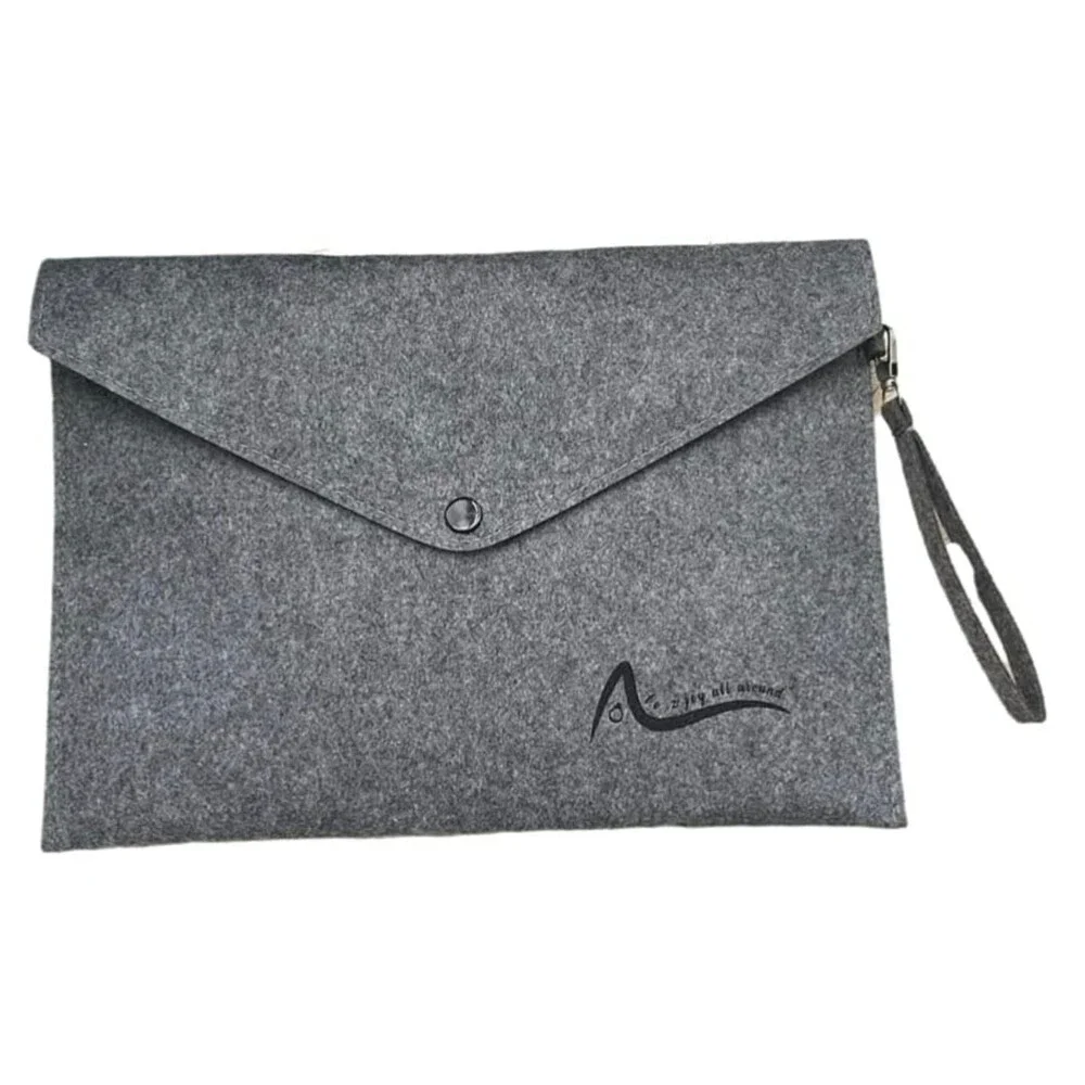 Felt File Folder, A4 Document Organizer with Button Closure